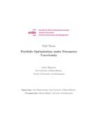 Portfolio Optimization under Parameter Uncertainty