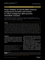 Kinase inhibition of G2019S-LRRK2 enhances autolysosome formation and function to reduce endogenous alpha-synuclein intracellular inclusions