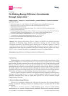De-Risking Energy Efficiency Investments through Innovation