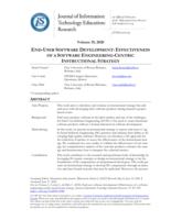 End-user software development: Effectiveness of a software engineering-centric instructional strategy