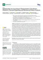 Optimization of a Low-Power Chemoresistive Gas Sensor: Predictive Thermal Modelling and Mechanical Failure Analysis