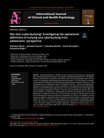 Was that (cyber)bullying? Investigating the operational definitions of bullying and cyberbullying from adolescents’ perspective = Definición operativa de bullying y cyberbullying desde la perspectiva de los adolescentes