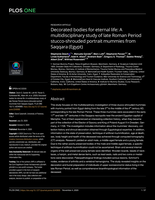 Decorated bodies for eternal life: A multidisciplinary study of late Roman Period stucco-shrouded portrait mummies from Saqqara (Egypt)