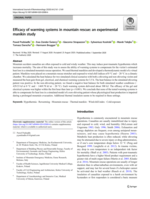 Efficacy of warming systems in mountain rescue: an experimental manikin study