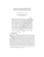 Continuous formal verification of microservice-based process flows
