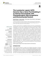 The Lysobacter capsici AZ78 Genome Has a Gene Pool Enabling it to Interact Successfully with Phytopathogenic Microorganisms and Environmental Factors