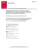 Making regional citizens? The political drivers and effects of subnational immigrant integration policies in Europe and North America