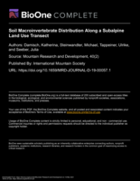 Soil Macroinvertebrate Distribution Along a Subalpine Land Use Transect