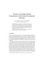 Towards a First-Order Modal Formalisation of the Unified Foundational Ontology