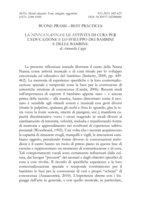 La ninna nanna e le attività di cura per l'educazione e lo sviluppo dei bambini e delle bambine