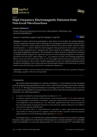 High-frequency electromagnetic emission from non-local wavefunctions