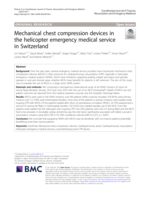 Mechanical chest compression devices in the helicopter emergency medical service in Switzerland