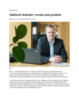 Südtirols Künstler vereint und gestärkt