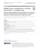 Multiple trauma management in mountain environments - a scoping reviewEvidence based guidelines of the International Commission for Mountain Emergency Medicine (ICAR MedCom). Intended for physicians and other advanced life support personnel