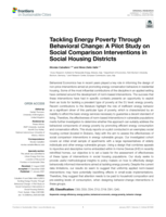 Tackling Energy Poverty Through Behavioral Change: a Pilot Study on Social Comparison Interventions in Social Housing Districts