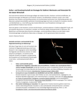 Kultur- und Kreativwirtschaft als Strategie für Südtirol: Merkmale und Potenziale für die lokale Wirtschaft