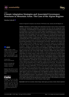 Climate Adaptation Strategies and Associated Governance Structures in Mountain Areas: the Case of the Alpine Regions