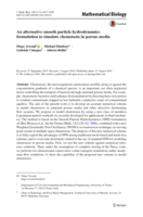 An alternative smooth particle hydrodynamics formulation to simulate chemotaxis in porous media
