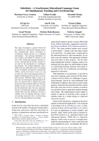 Substituto - A Synchronous Educational Language Game for Simultaneous Teaching and Crowdsourcing