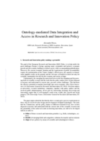 Ontology-mediated data integration and access in research and innovation policy