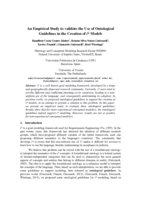 An Empirical Study to Validate the Use of Ontological Guidelines in the Creation of i* Models