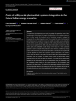 Costs of utility‐scale photovoltaic systems integration in the future Italian energy scenarios