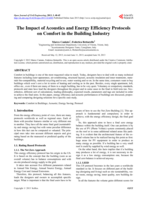 The Impact of Acoustics and Energy Efficiency Protocols on Comfort in the Building Industry