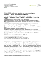 EUROSPEC: At the interface between remote-sensing and ecosystem CO2 flux measurements in Europe