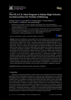 The PEACE Pack Program in Italian High Schools: An Intervention for Victims of Bullying