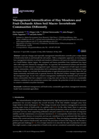 Management Intensification of Hay Meadows and Fruit Orchards Alters Soil Macro-Invertebrate Communities Differently