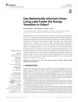 Can Behaviorally Informed Urban Living Labs Foster the Energy Transition in Cities?