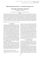 Digital Language Infrastructures – Documenting Language Actors