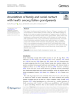 Associations of family and social contact with health among Italian grandparents