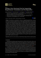 Testing a New Structured Tool for Supporting Requirements’ Formulation and Decomposition