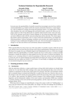 Technical Solutions for Reproducible Research