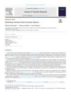 Estimating tourism social carrying capacity