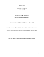 Benchmarking Asymmetries? Federalist and Unitarist Nations in Comparison