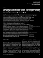 Lipid biomarker based verification of TB infection in mother’s and daughter’s mummified human remains (Vác Mummy Collection, 18th century, CE, Hungary)