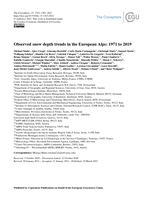 Observed snow depth trends in the European Alps 1971 to 2019