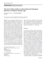 The role of culture media on embryonation and subsequent infectivity of Capillaria obsignata eggs