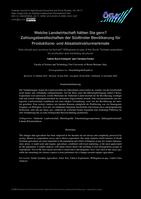 Welche Landwirtschaft hätten Sie gern? Zahlungsbereitschaften der Südtiroler Bevölkerung für Produktions- und Absatzstrukturmerkmale