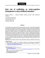 Dual role of scaffolding on motor-cognitive development in early childhood education