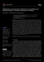 Implications of Autonomous Vehicles for Accessibility and Transport Equity: A Framework Based on Literature