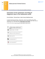 Evaluation of the systematic recording of diagnostic data in the Valdostana cattle