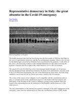 Representative democracy in Italy: the great absentee in the Covid-19 emergency