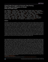 Global public perceptions of genomic data sharing: What shapes the willingness to donate DNA and health data?