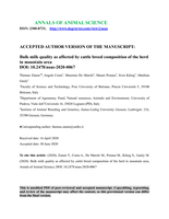 Bulk milk quality as affected by cattle breed composition of the herd in mountain area.