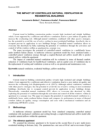 The impact of controlled natural ventilation in residential buildings