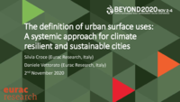 The definition of urban surface uses: a systemic approach for climate resilient and sustainable cities