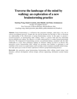Traverse the landscape of the mind by walking: An exploration of a new brainstorming practice
